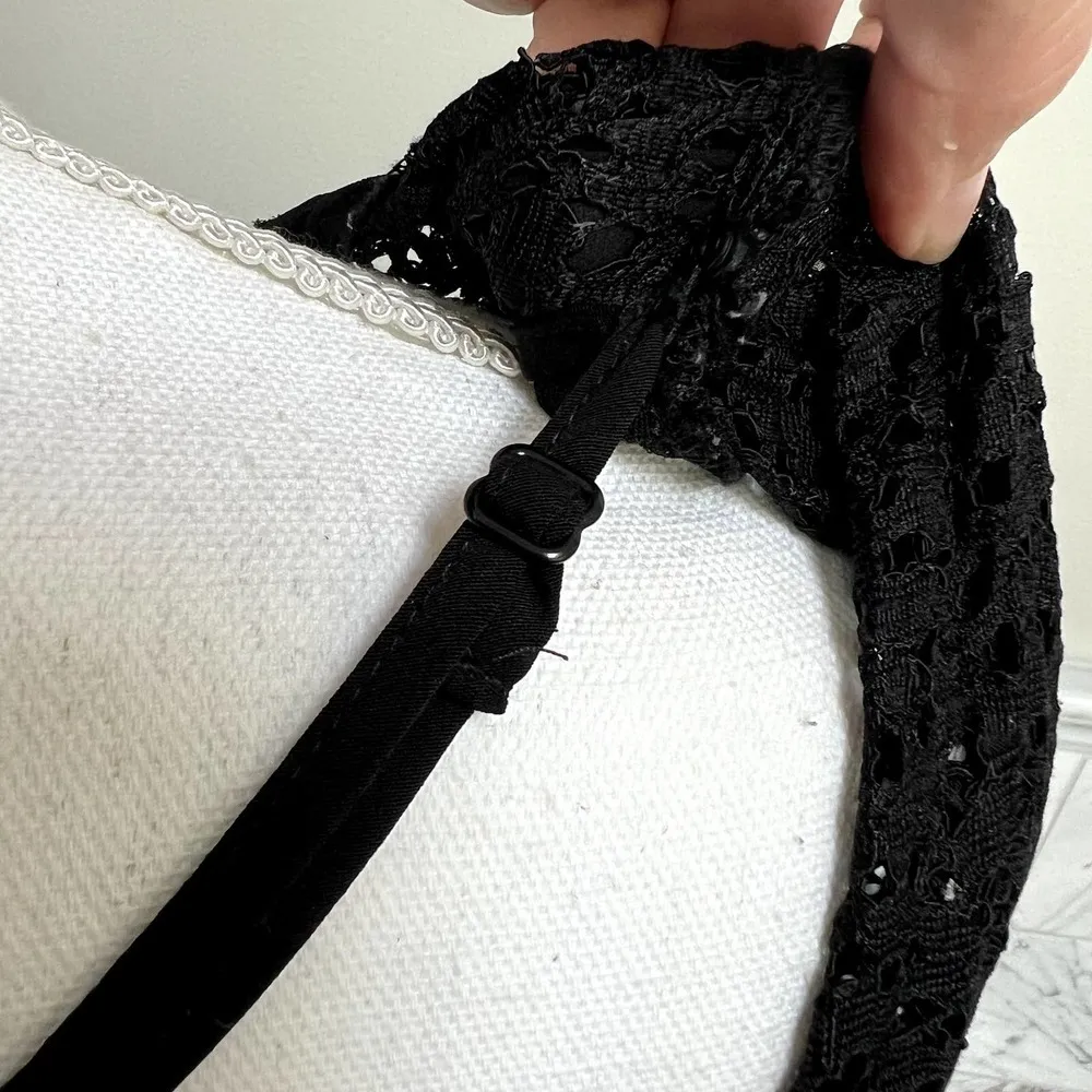 Pixley Stitch fix Blouse Lace Zip-Up Cap-Sleeve Layering Small - Image 7