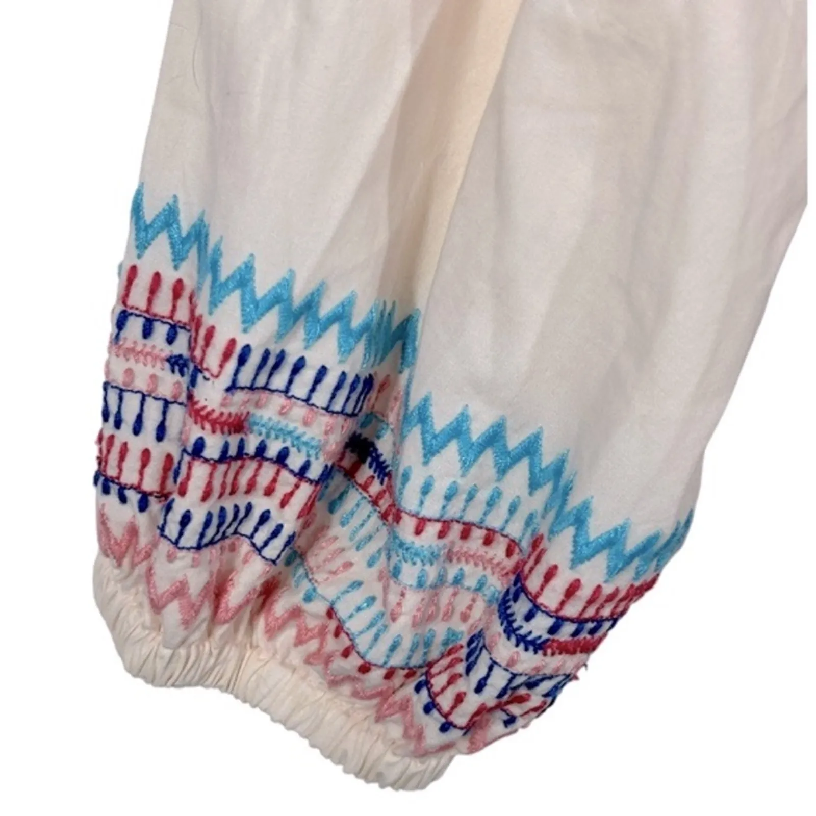 Anthropologie PARKER Jenay Pink Sugar Embroidered Off‑Shoulder Blouse S - Image 12