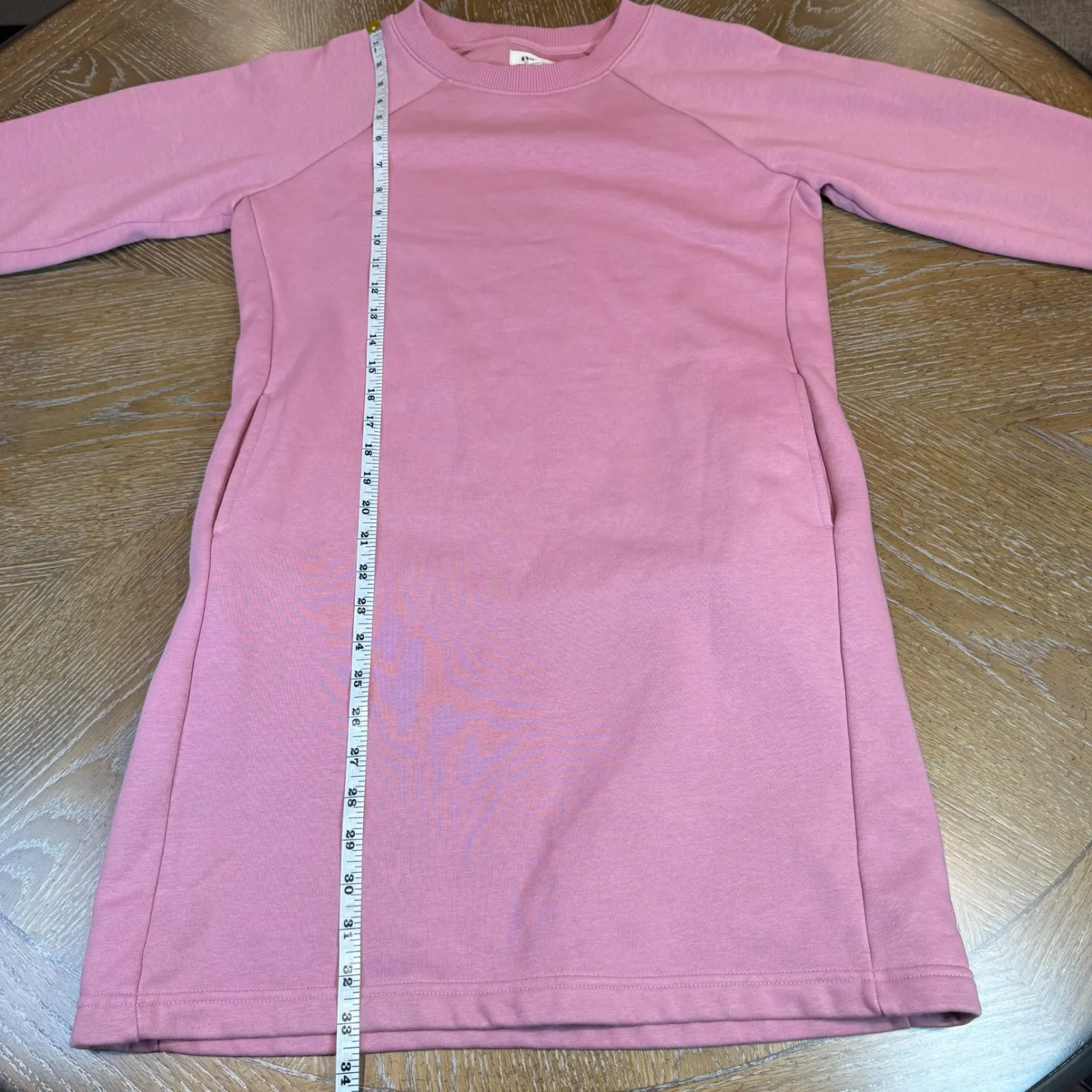 Pact Lily Organic Cotton Long Sleeve Dress Fleece Lined Desert Rose Size Small - Image 10