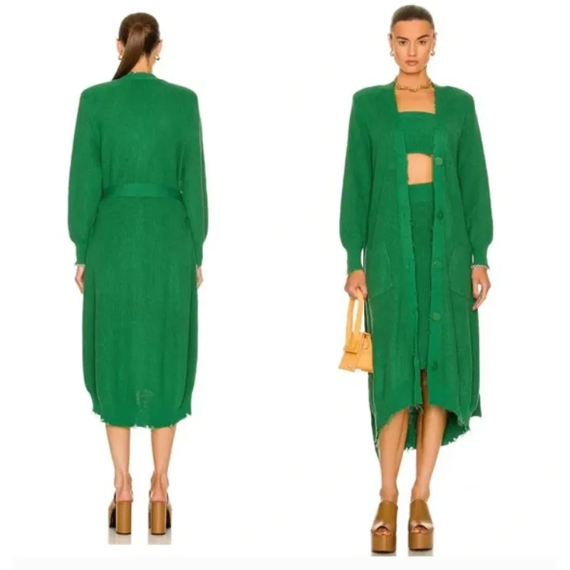 SER.O.YA Amanda Sweater Amazon Green Knit Cardigan Longline Dress New Small - Image 2