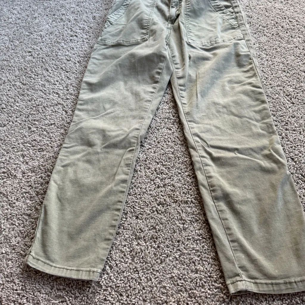 Pistola Green Cropped Cargo Pants Size 27 - Image 8