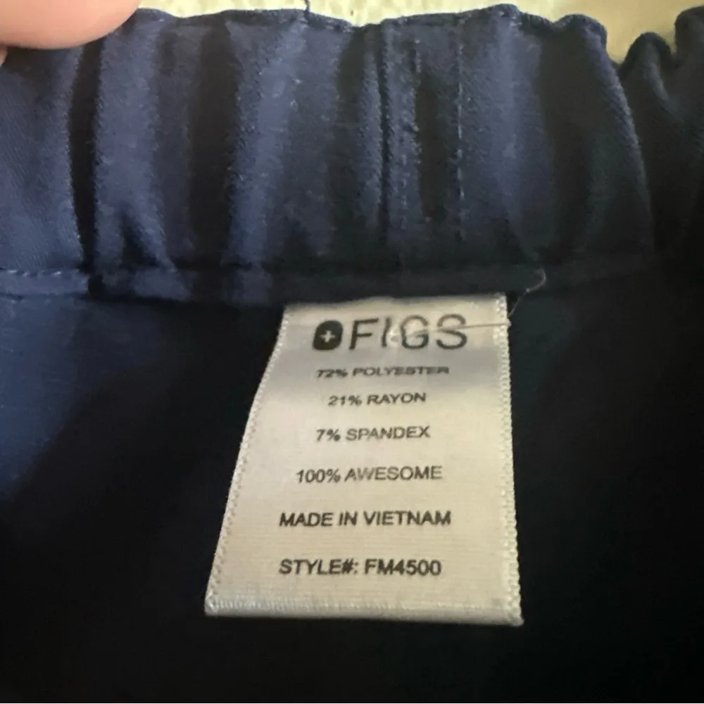 FIGS Scrub Size M Technical Collection Medica Pants Women Navy Blue Straight Leg - Image 4