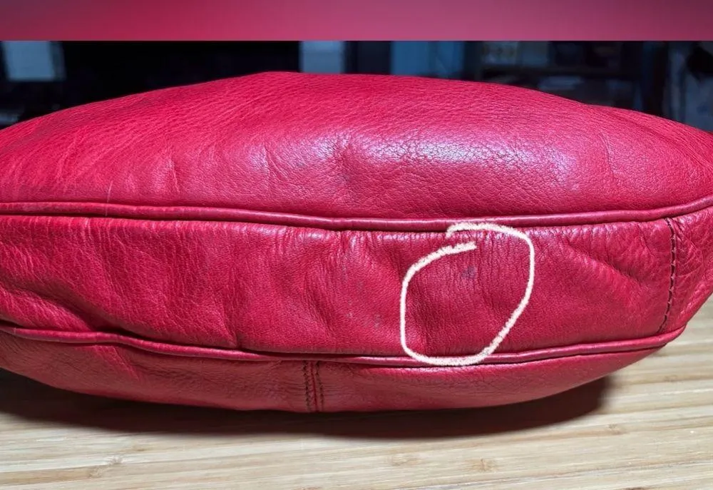 Y2K Vintage Marc Jacobs Red Leather Shoulder Bag - Image 13