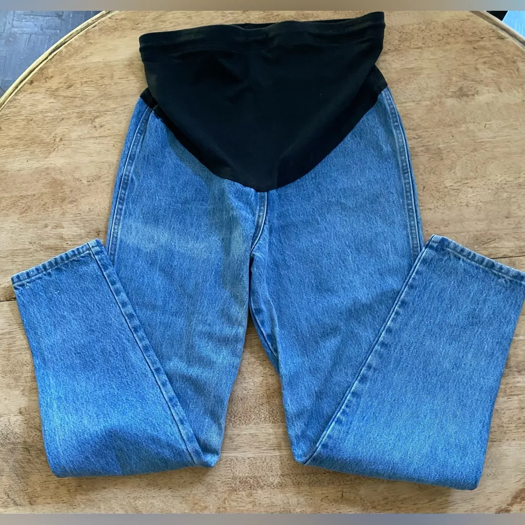 Vintage A Pea‎ In The Pod Maternity Size P Travis Light Wash Denim Jeans - Image 3