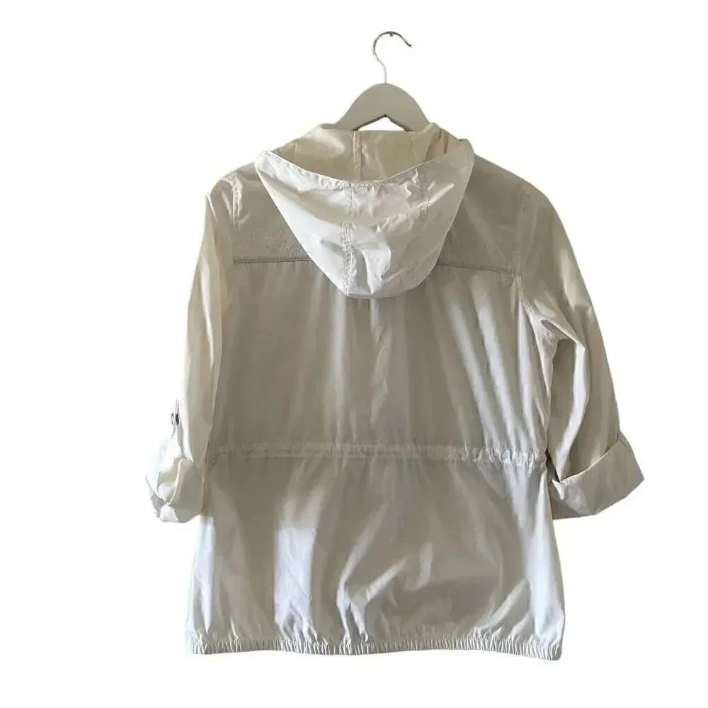 Weatherproof Women’s White Long Sleeves Wind Breaker Rolling Sleeves Jacket SZ S - Image 9