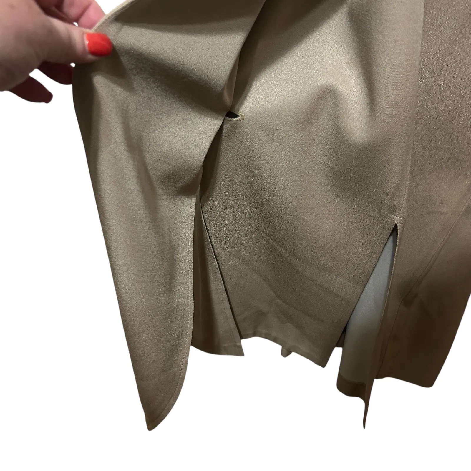 VTG Danny & Nicole Double Breasted Sheath Dress‎ Beige 14 Career Profession 90s - Image 7