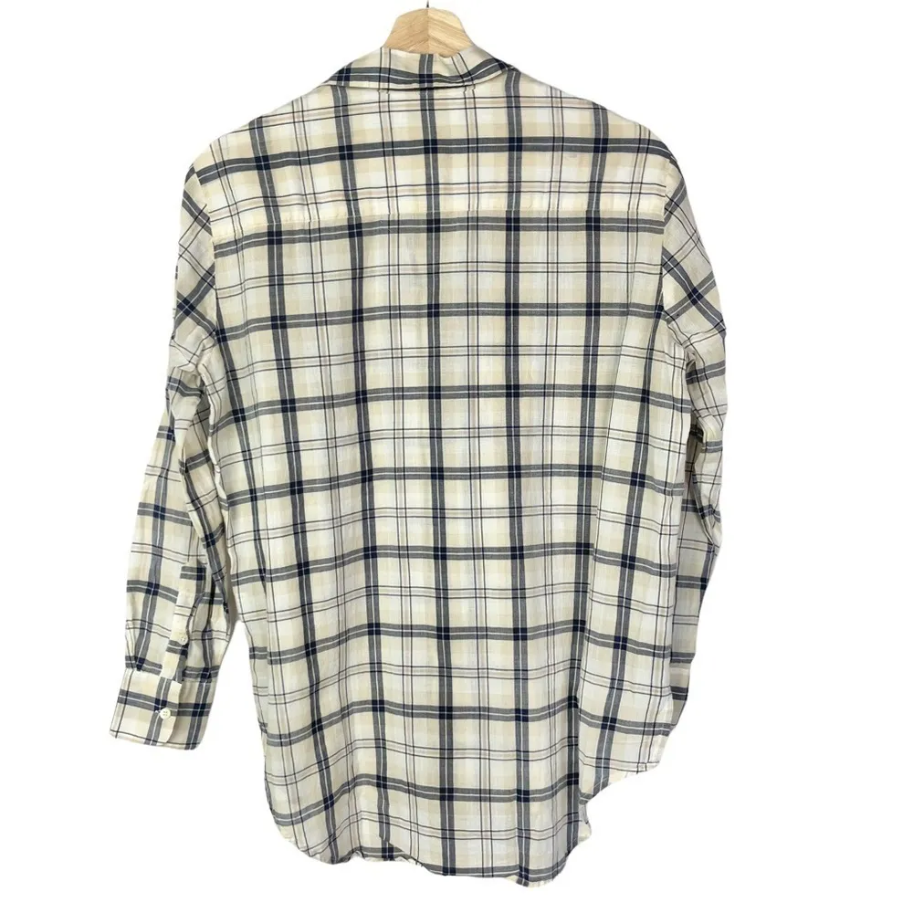 Madewell Plaid Boyfriend Button Down Long Sleeve XS - Image 3