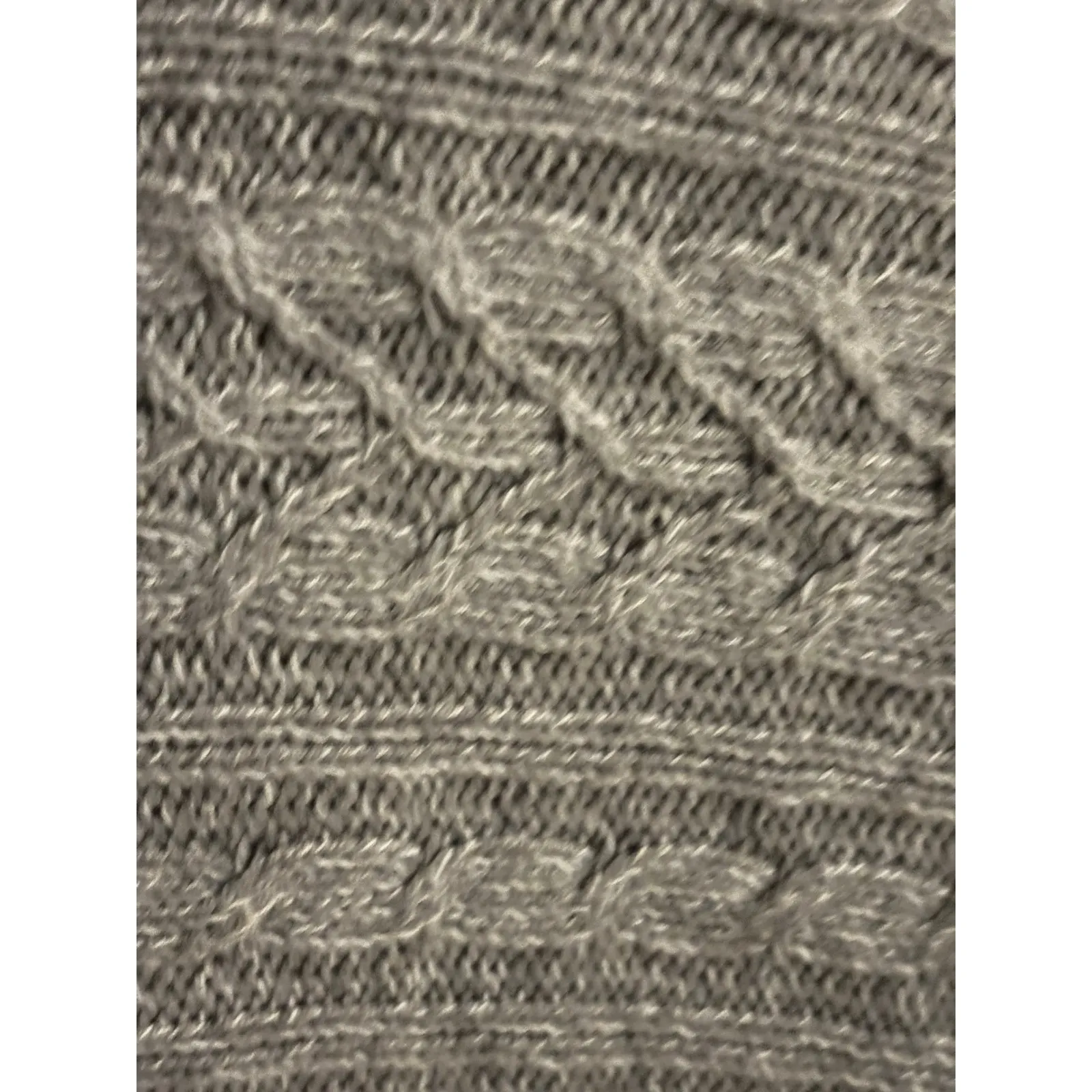 Karen Scott Gray Cable Knit Cowl Neck Tunic Sweater Women's Medium - Image 2