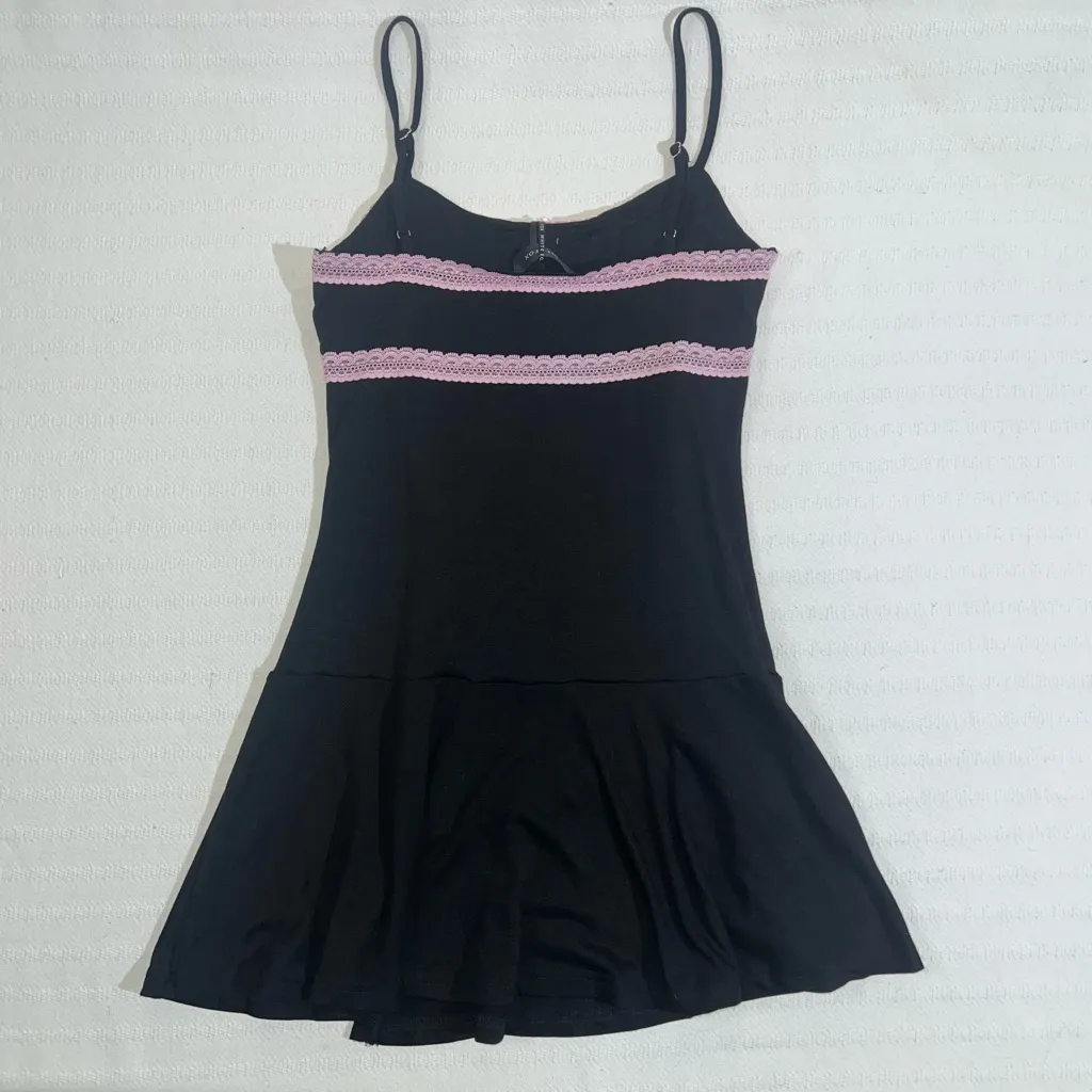 White Fox Womens Lace Trim Babydoll Fairy Coquette Whimsigoth Dress Size L - Image 2