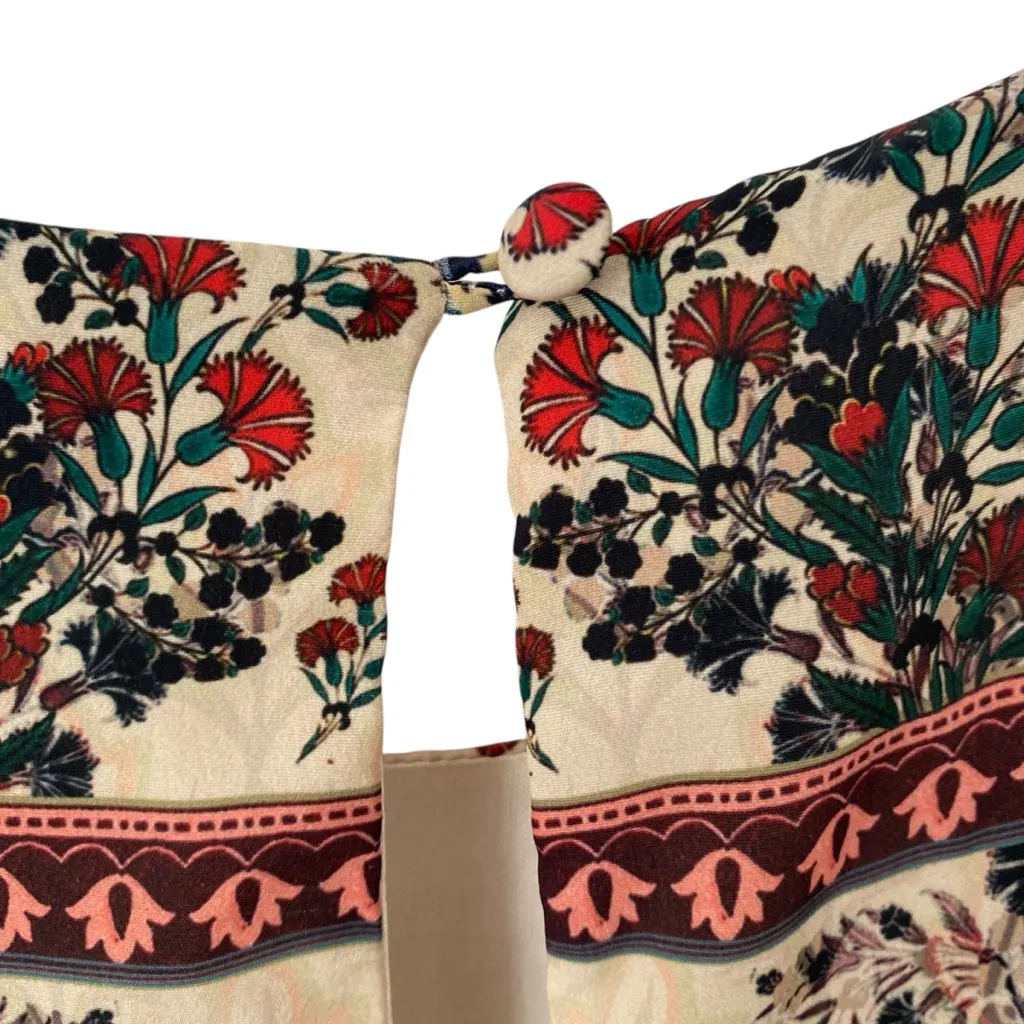 Anthropologie Far Fields Beaded Midi Dress Bhanuni by Jyoti size 2 Cream - Image 10