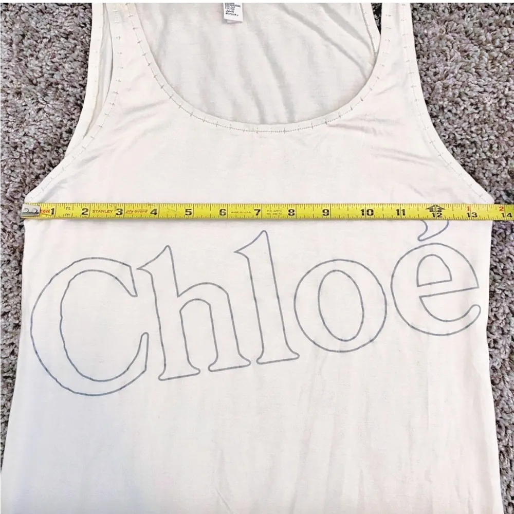 Authentic Chloe Cream Lightweight Logo Dress / Cover Up - Image 6