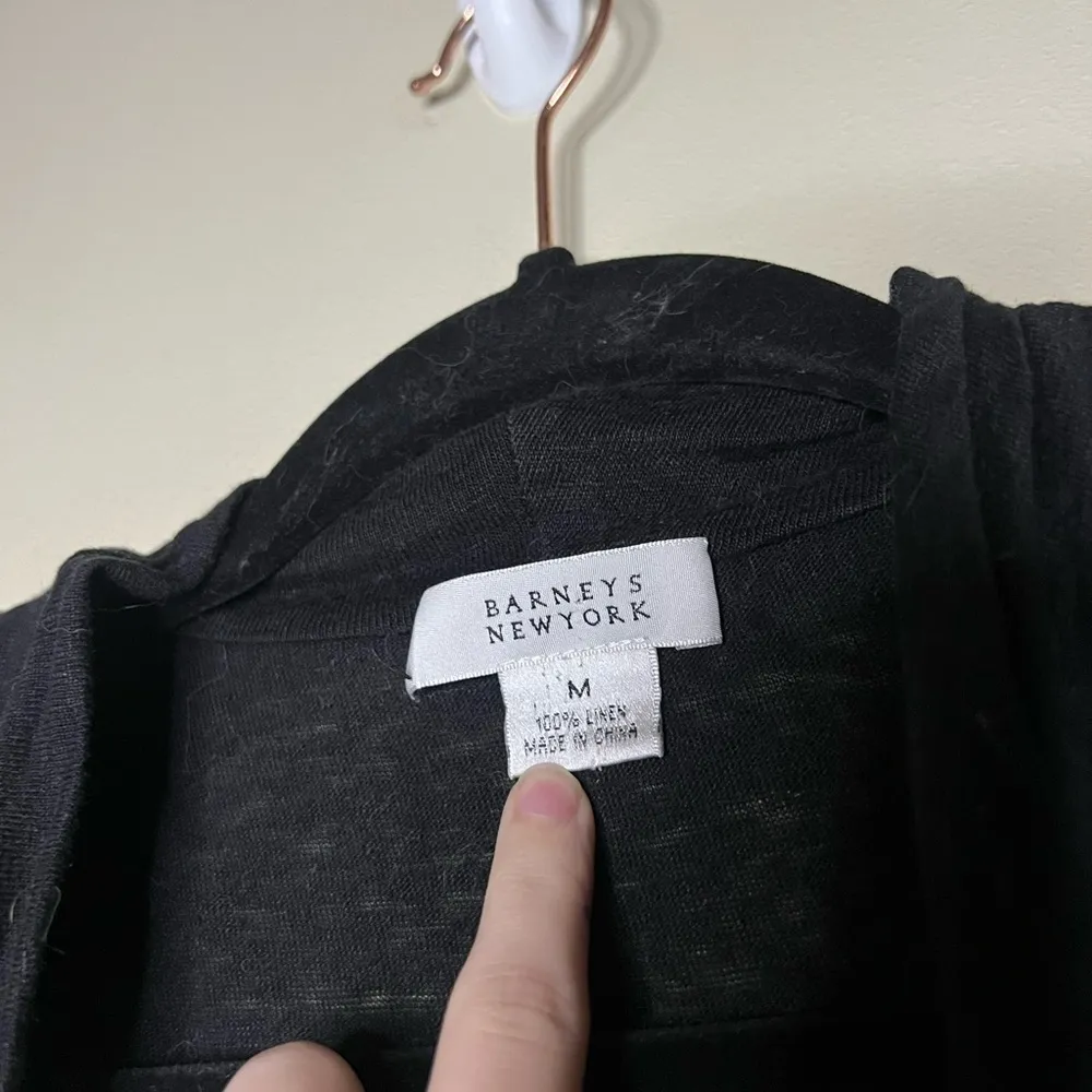 Vintage Barney’s New York 100% Linen cowl neck blouse - Image 7