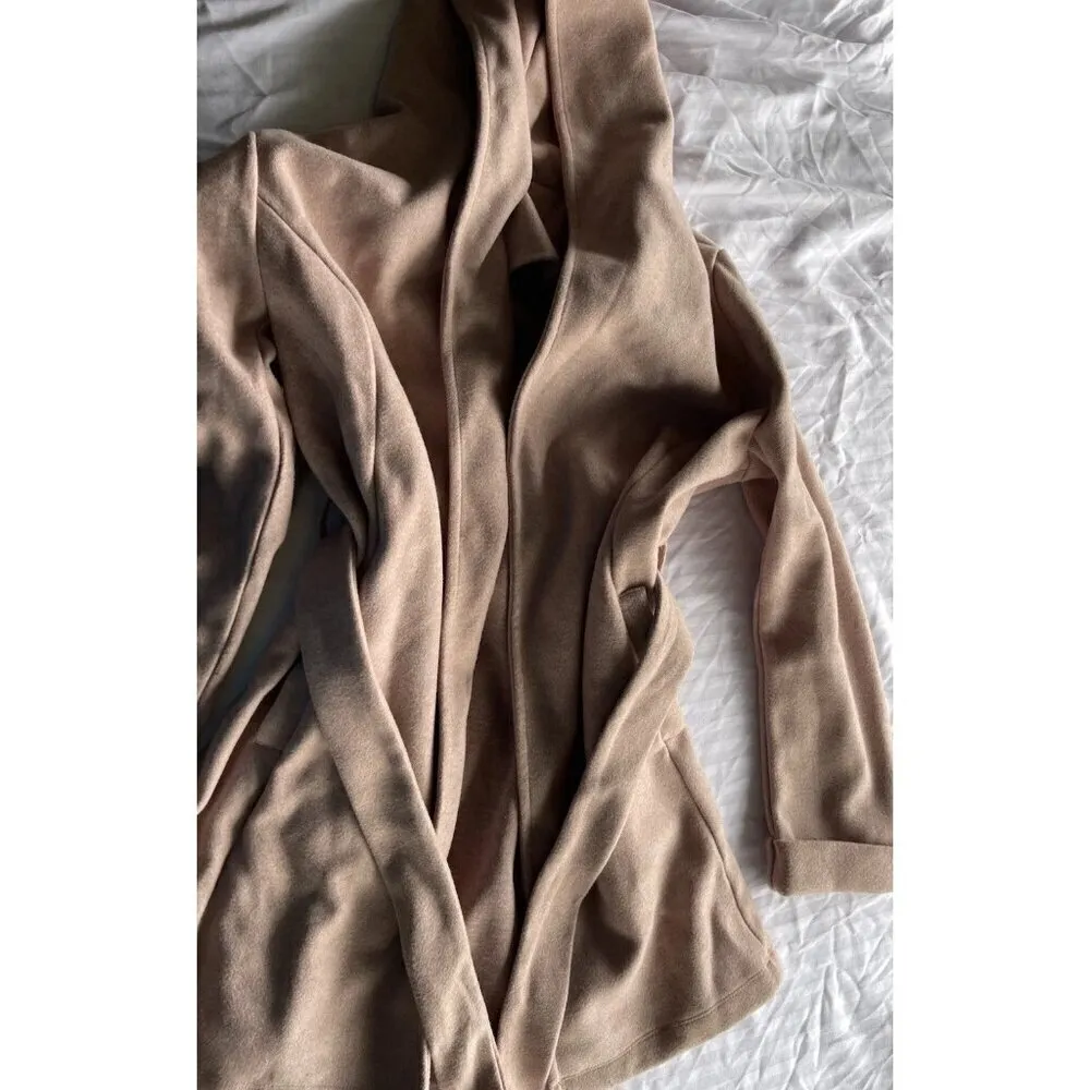 Vintage Blashe Women’s Sz L Over Coat Womens Blush Pink Polyester Hoodie Tie Size L - Image 14