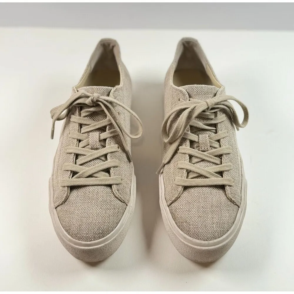 Vince Heaton Womens Shoes Brown Canvas Low Top Casual Sneakers Streetwear 7 M - Image 2