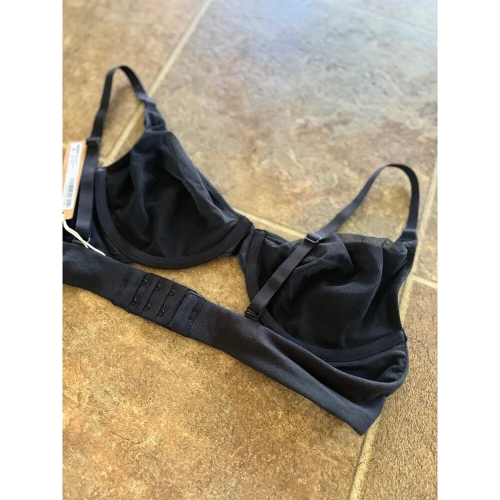 Skims Cotton Jersey T-shirt Bra Soot Size 38B - Image 6