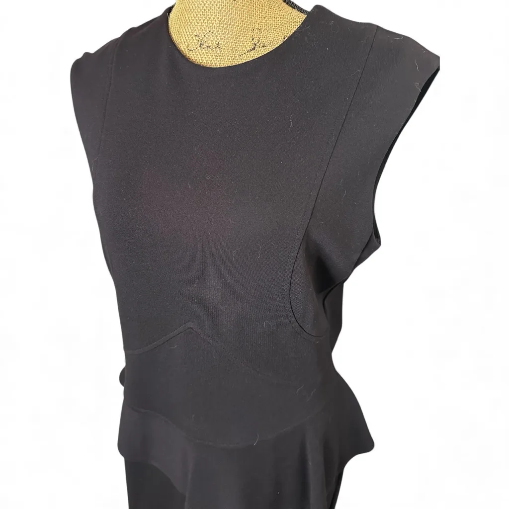 Drew Trudy Black Sleeveless Peplum Cocktail Dress Size 10 - Image 3