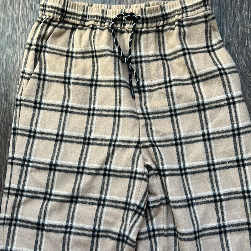 Munthe Reed Wool Plaid Pants Tan Size 4 - Image 3