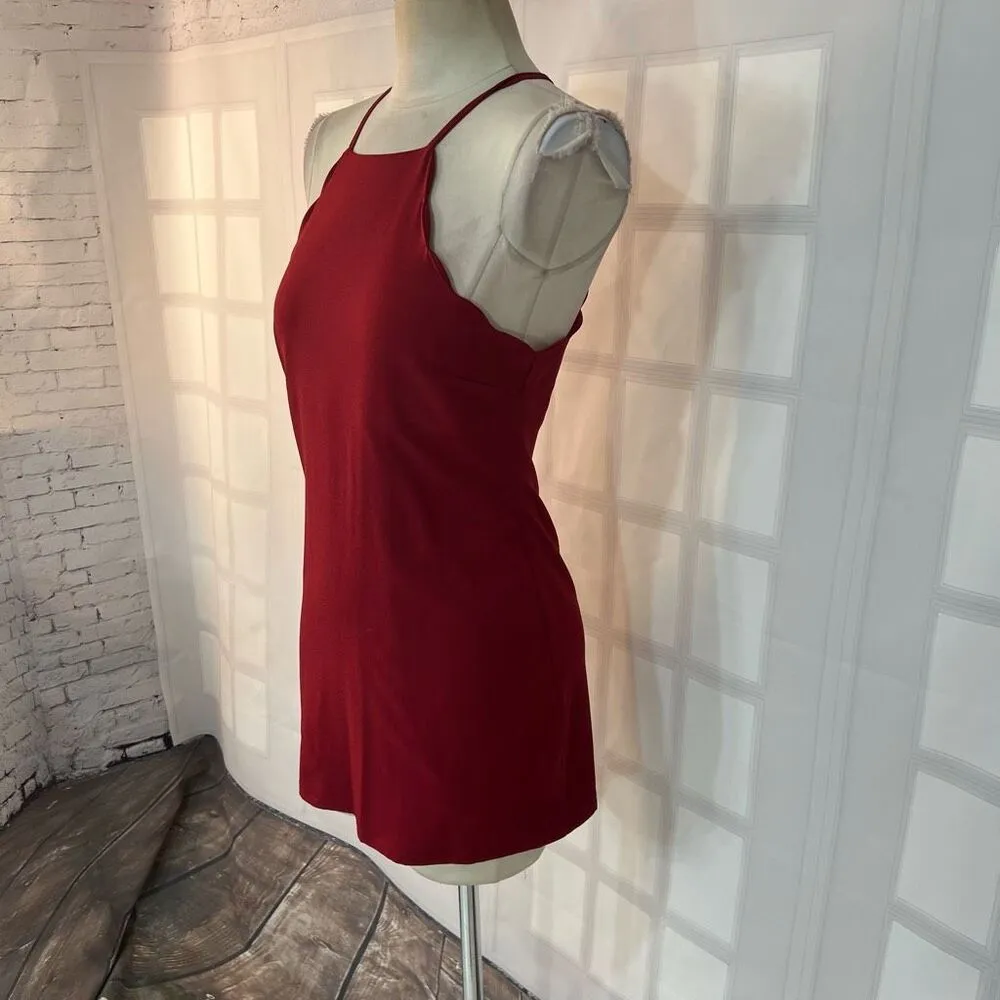 Lulu’s Endlessly Endearing Wine Red  mini Dress size small - Image 6