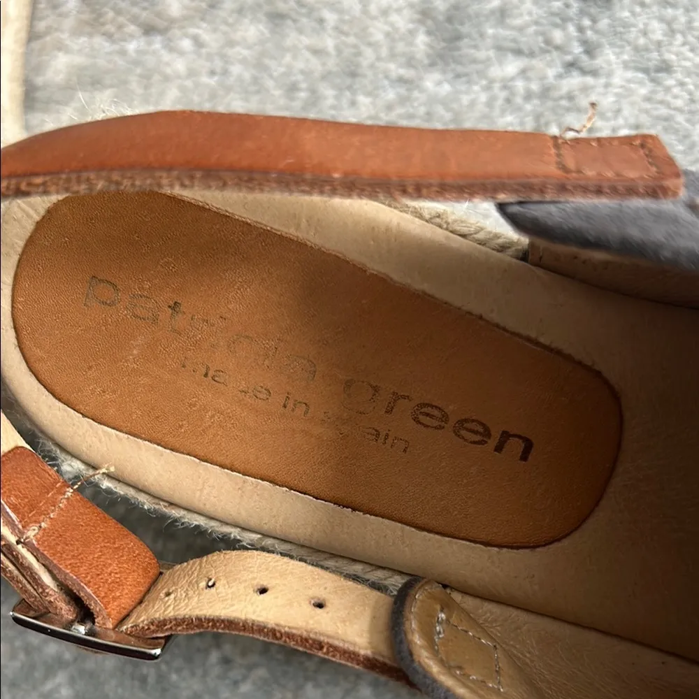 Patricia Green espadrilles women’s 8 rockstar gray Suede leather Wedge Sandals - Image 5