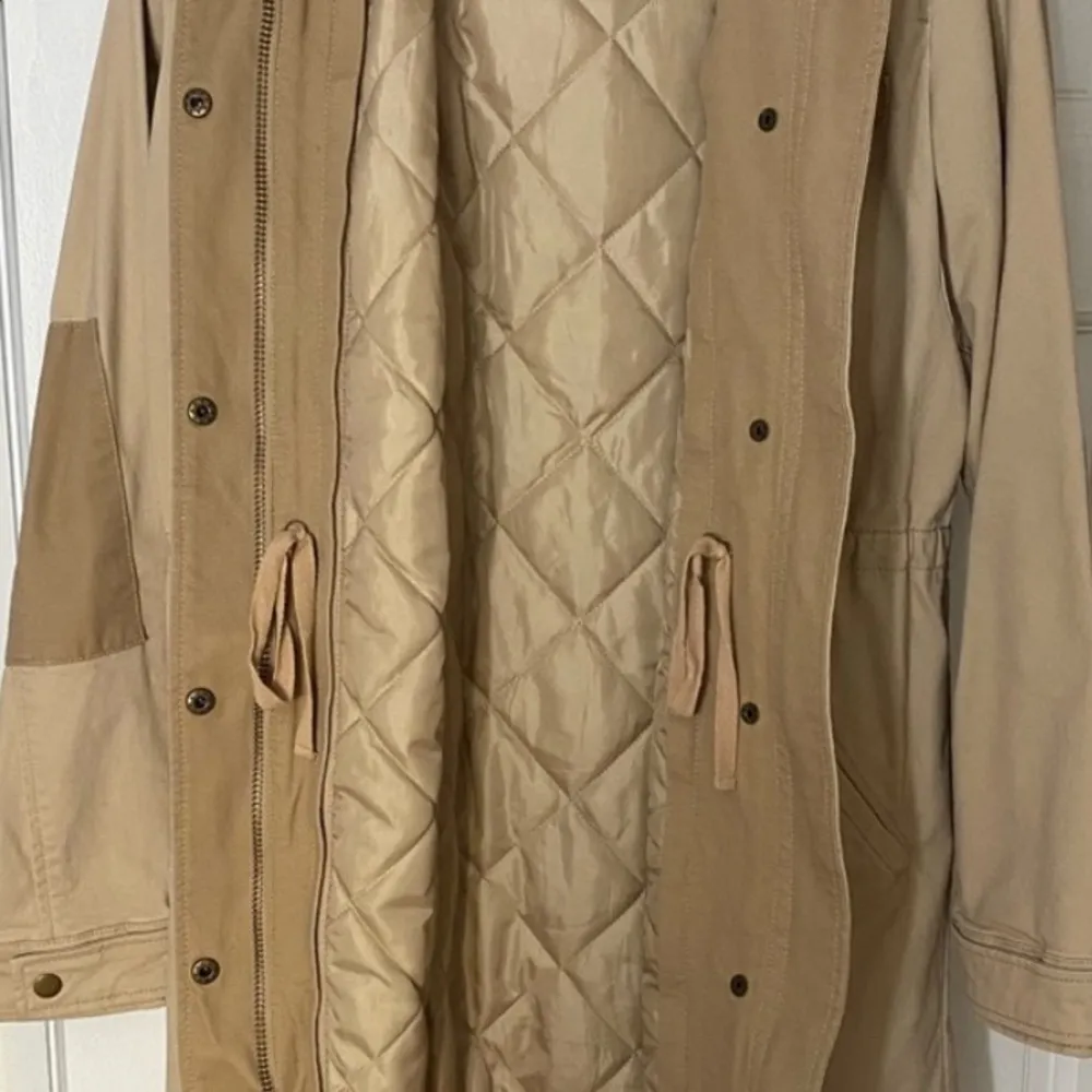 GAP 2 in 1  khaki parka jacket barn coat removable quilted lining size Small - Image 11