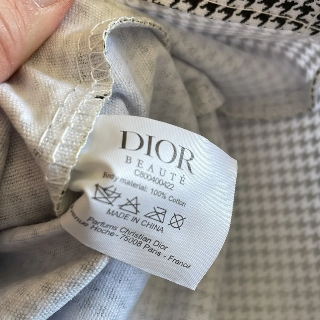 Dior Beaute Houndstooth Tote Bag - Image 6
