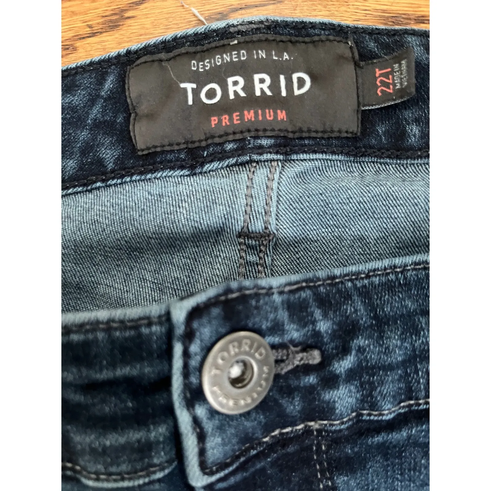Torrid Premium Slim Boot‎ Cut Jeans Dark Wash Denim Plus Size 22T Tall - Image 3