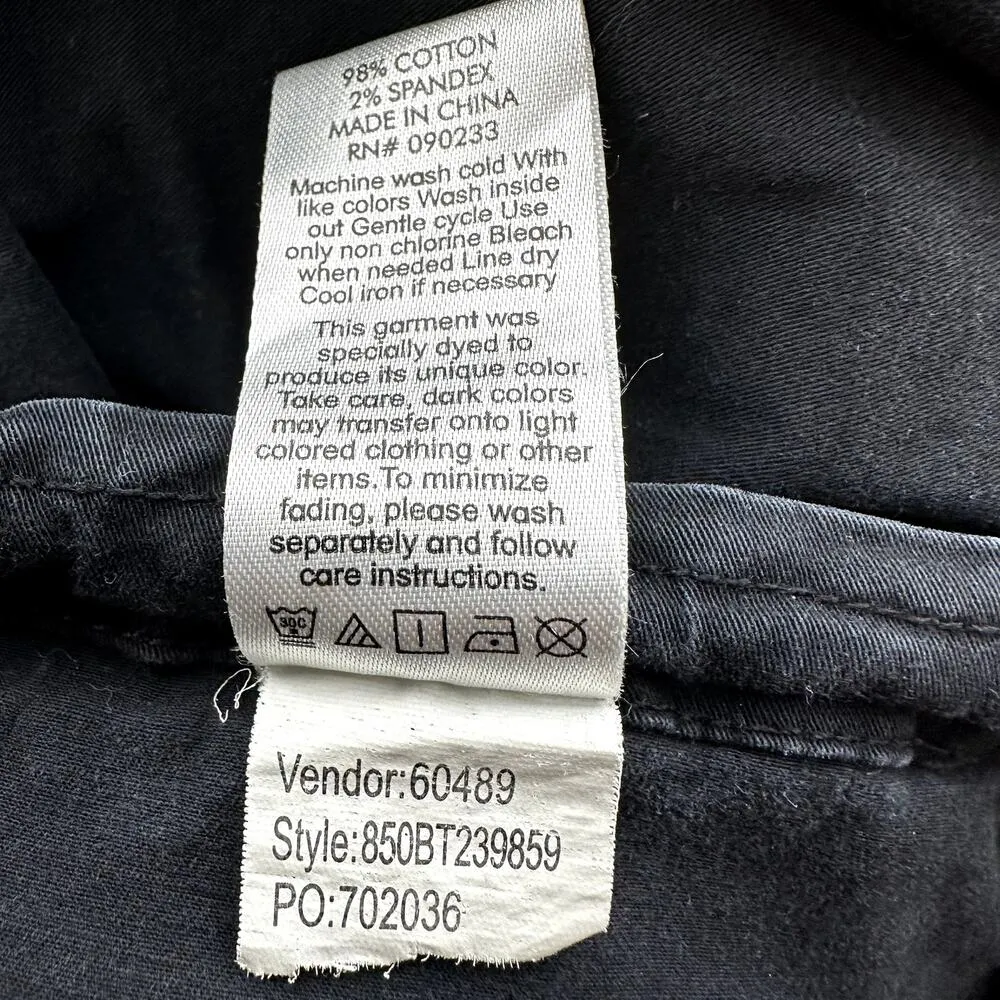 PacSun Parachute Pants Low Rise Baggy Loose Relaxed Cord Waistband Black Small - Image 5