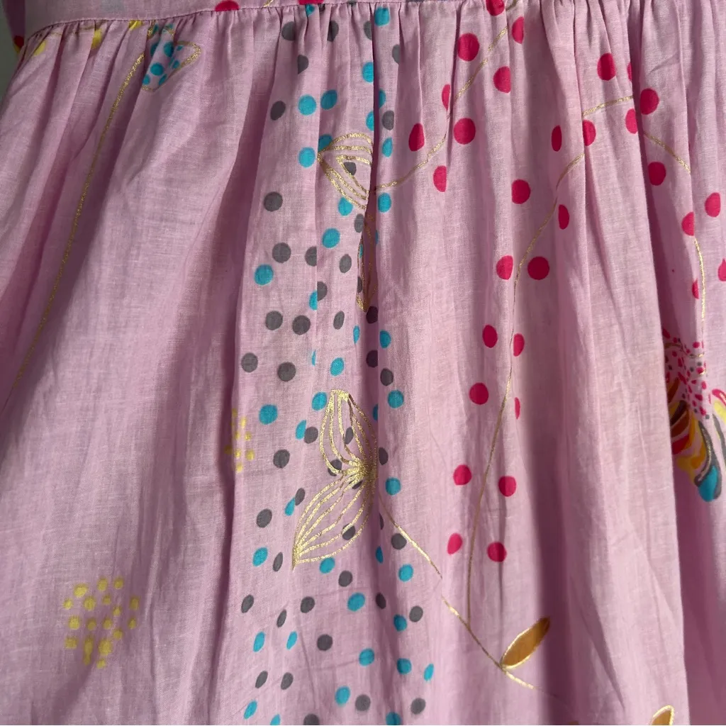 Soler Romantic III Pink Lolita Print Cotton Maxi Dress S/M Whimsical - Image 8