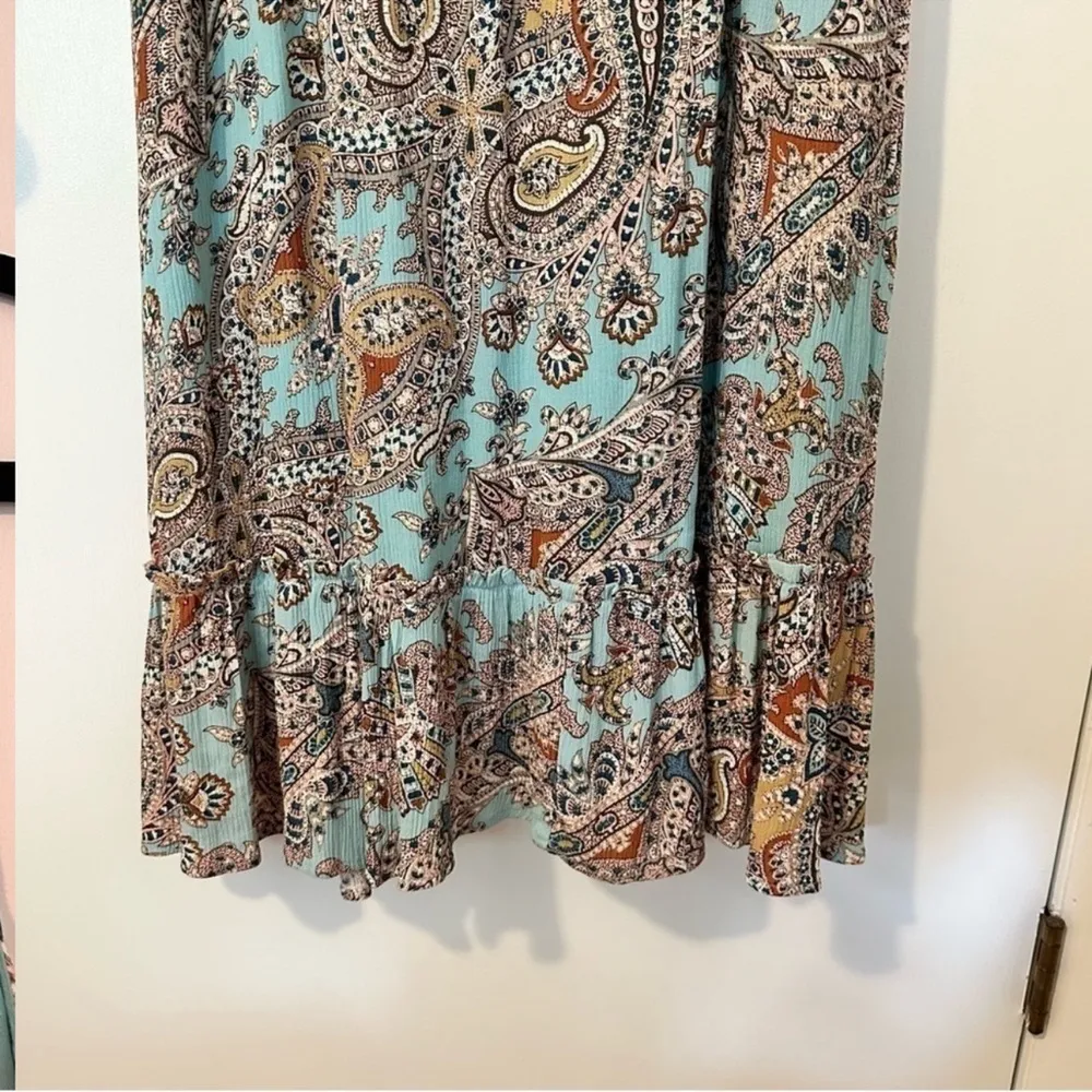 Cynthia Rowley Boho Paisley Sleeveless Maxi Dress Womens 10 - Image 6