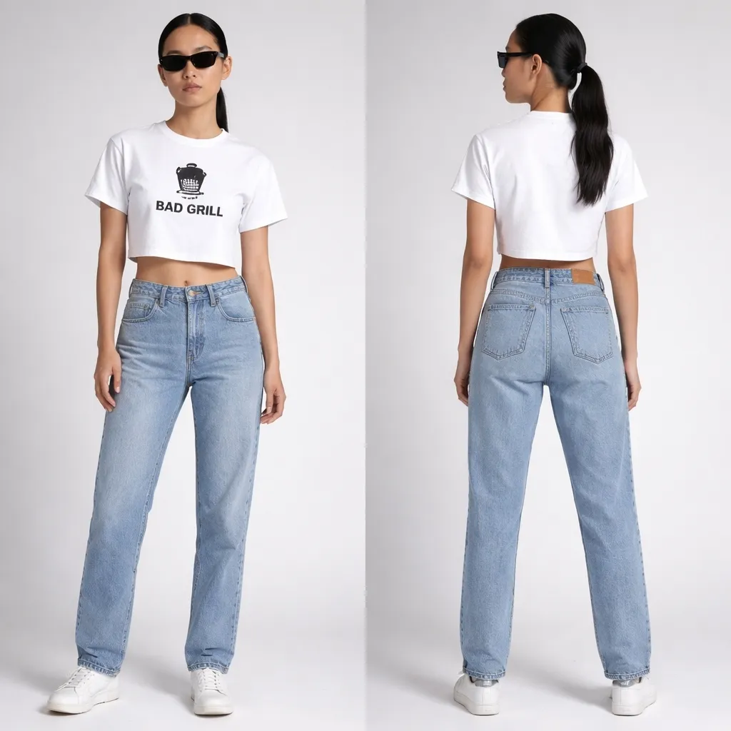 Marithé + François Girbaud Vintage Stonewashed Jeans High Rise Tapered J1736 Blue Size 10 - Image 2