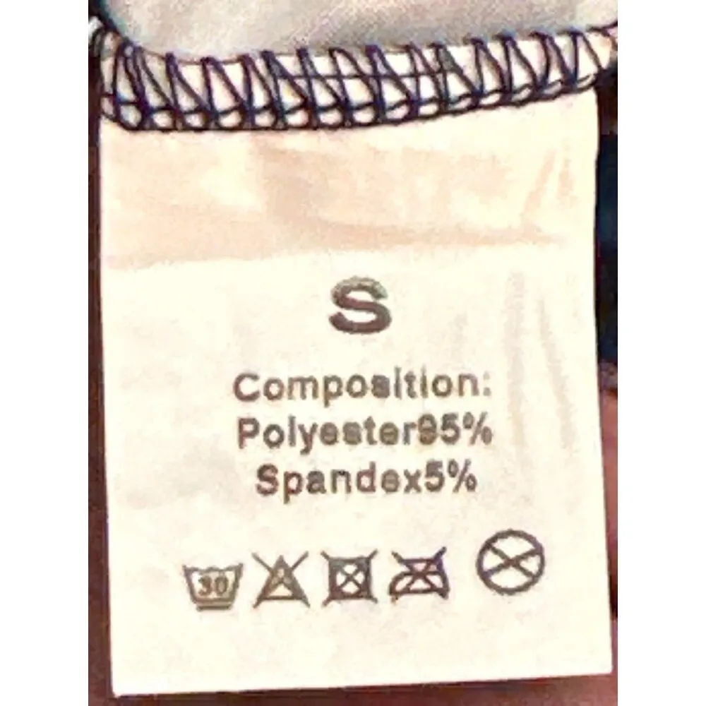 Colorblock Long Sleeve Athletic Knit Top Soft Lightweight Stretch Sleeves Small Blue Size undefined - Image 5