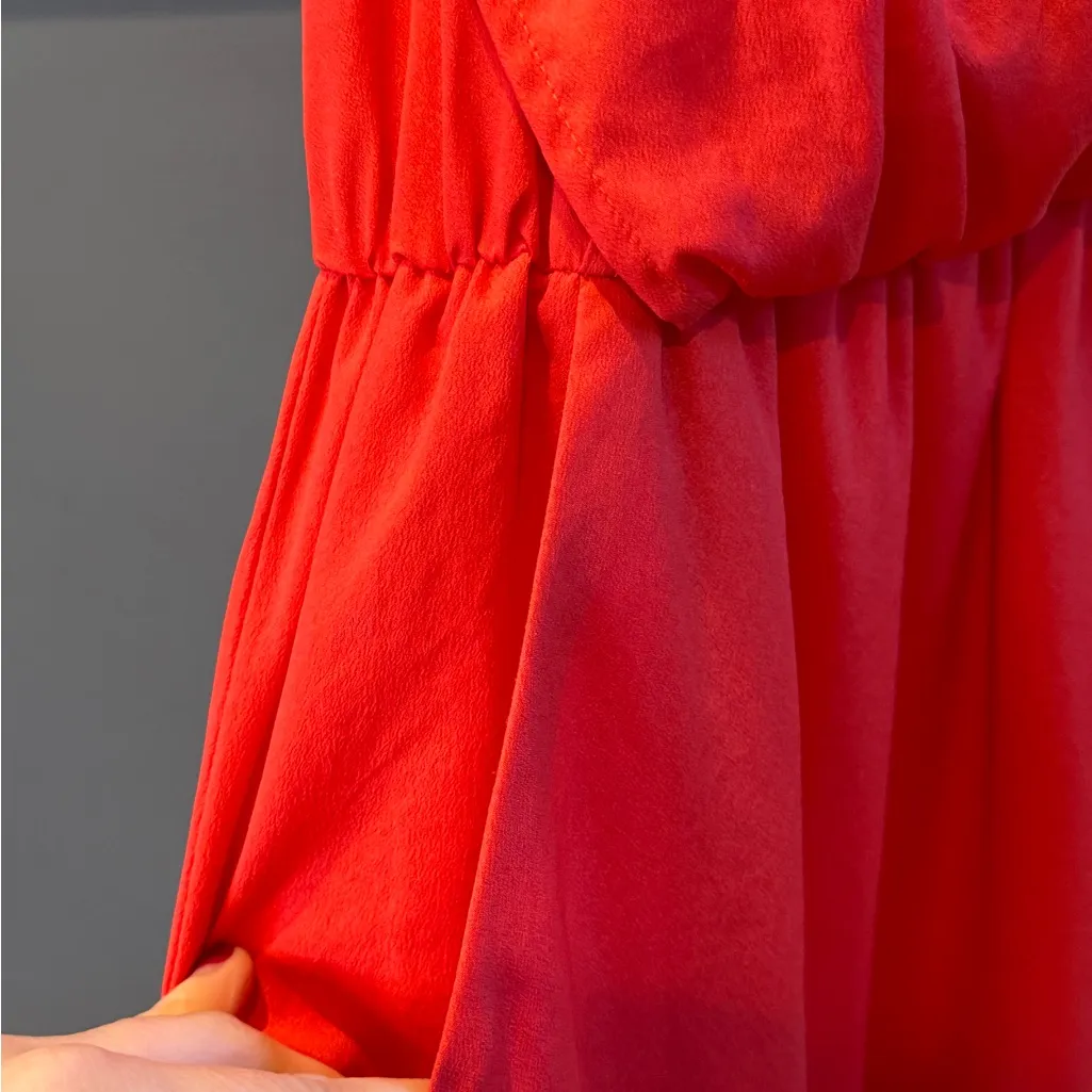 LUSH V-Neck dress in Coral. Size S. HAS POCKETS! - Image 3