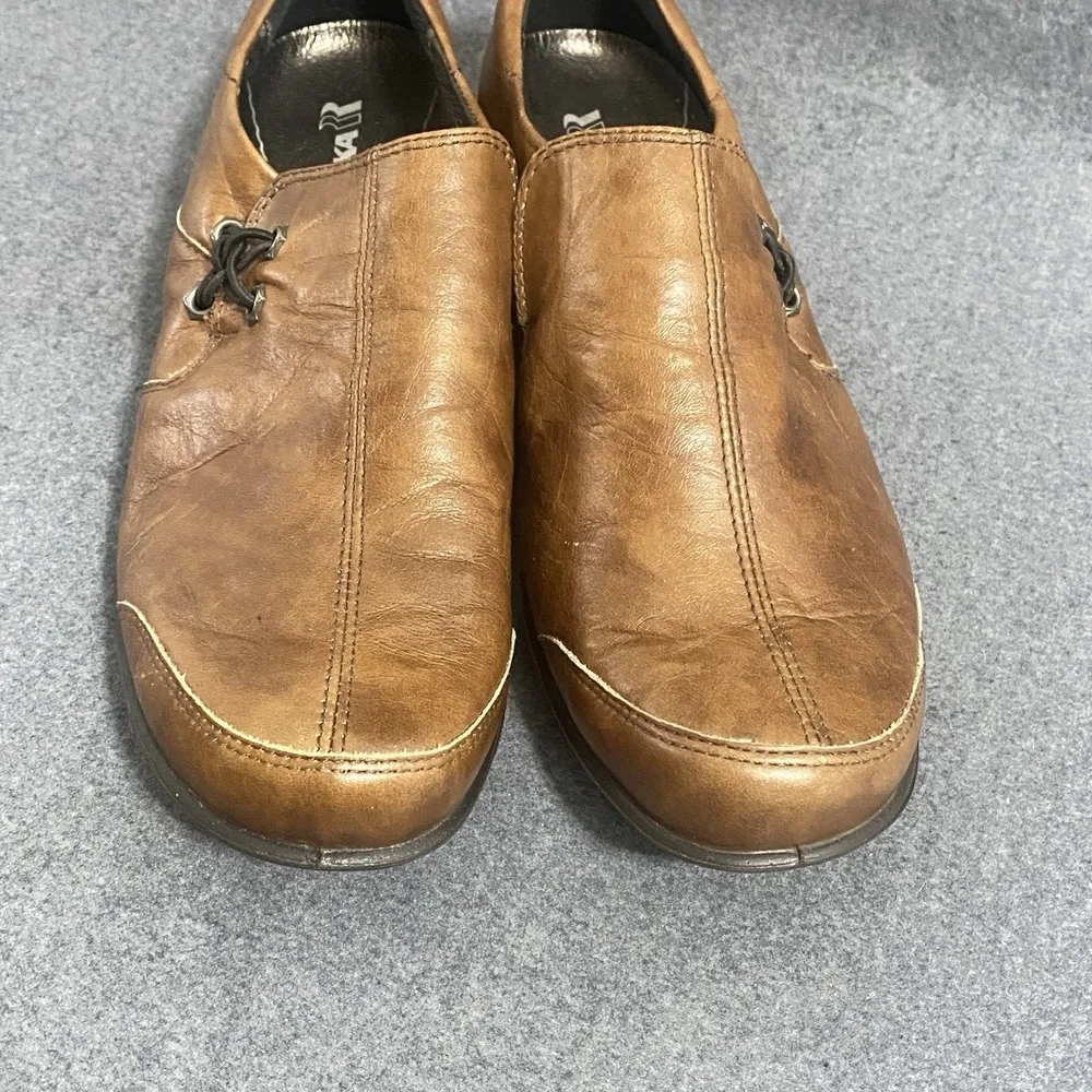 Romika Shoes Womens 39 Loafers Slip On Brown Leather Low Top Round Toe Casual Size 7 - Image 4
