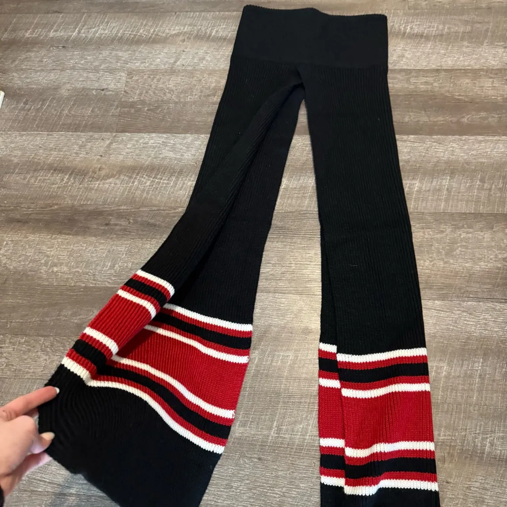 Free People Black & Red Sweater Shawl/Scarf Wrap - Image 2