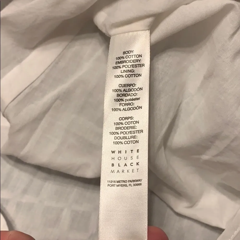 WHBM strapless tiered ruffle eyelet dress - Image 5