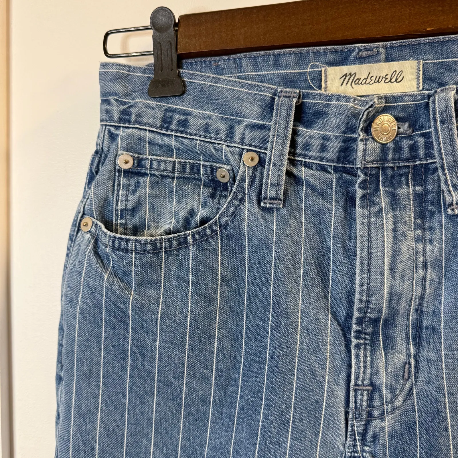 Madewell Women’s Striped Cropped Jeans Size 25 - Image 3
