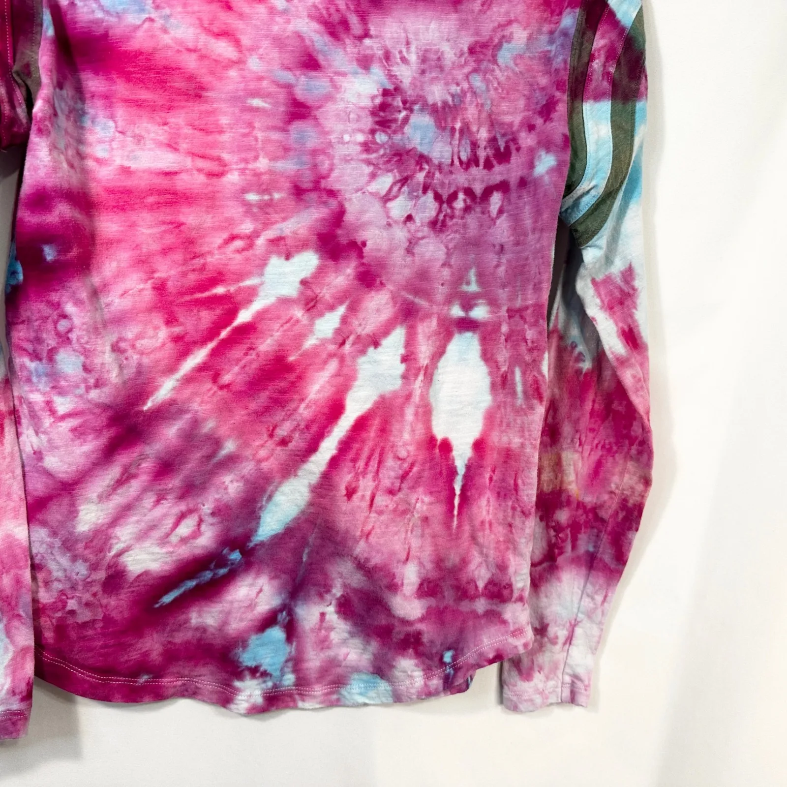 PINK Victoria's Secret XS Top Handmade Tie Dye Long Sleeve Dog Pink Blue 927‎ - Image 11
