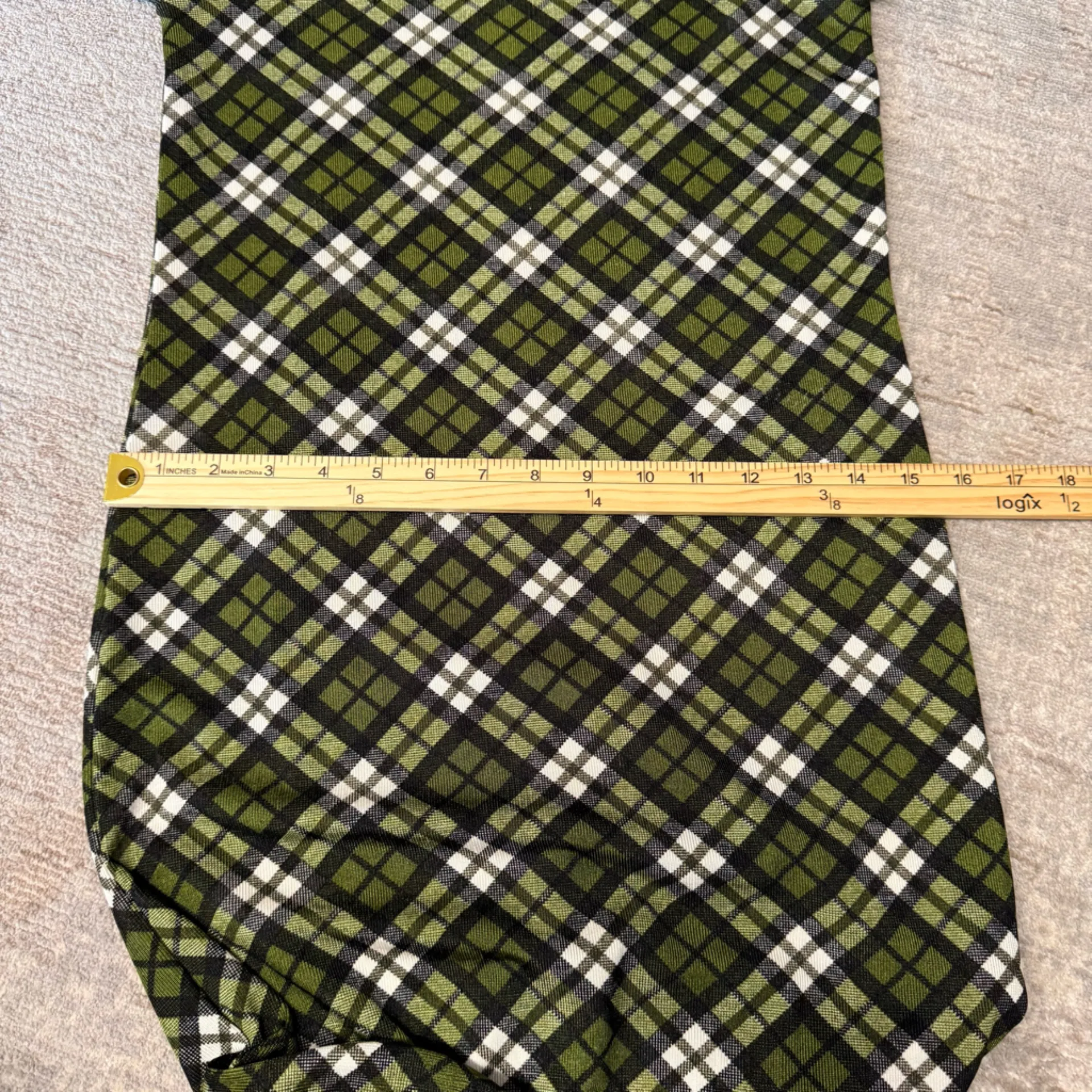 Michael Michael Kors Green Plaid Maxi Slit Side Sleeveless Shift Dress - Image 6