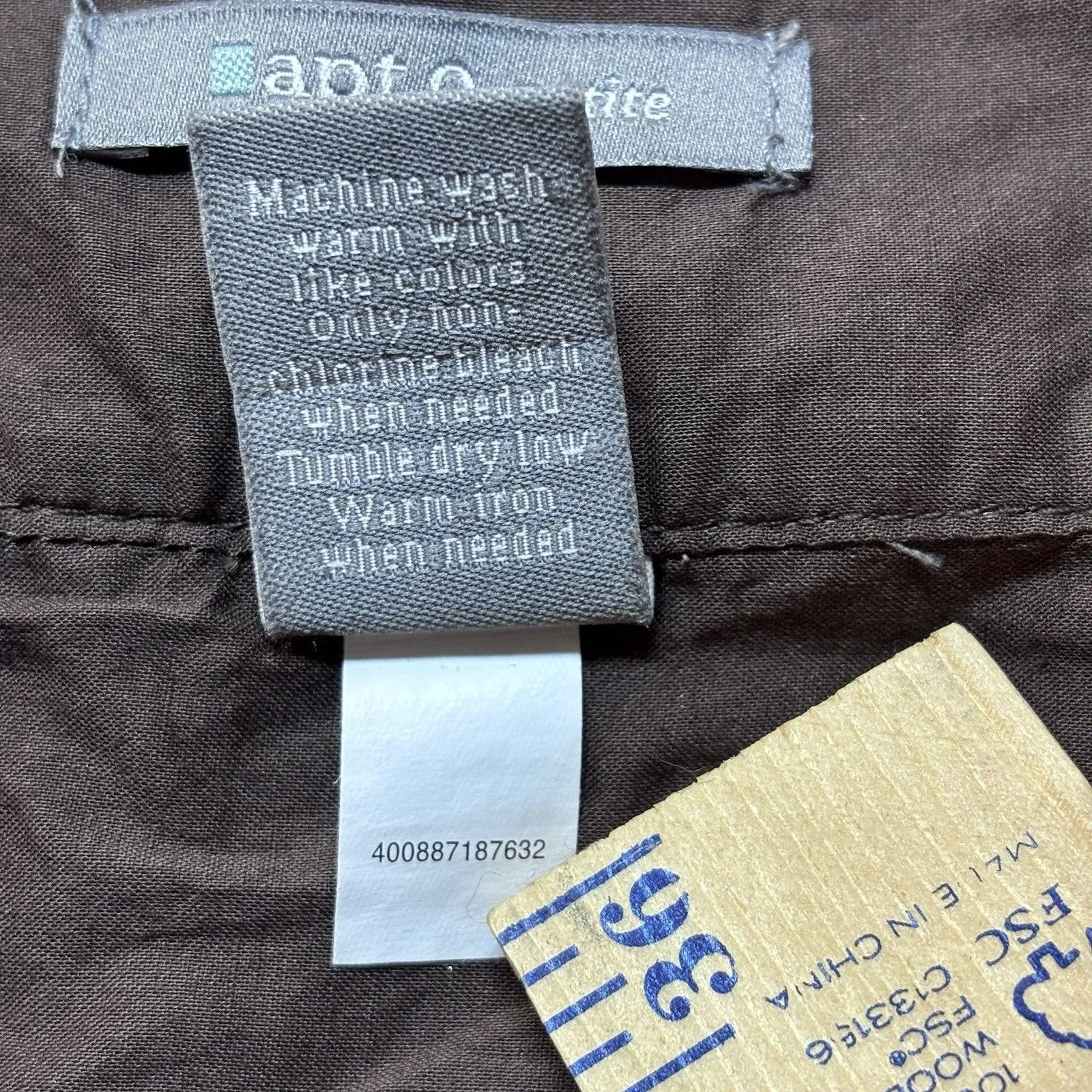 Apt.9 Women Pleated Skirt Brown/Burgundy Rust Striped Line A line 100% Cotton 8P - Image 6