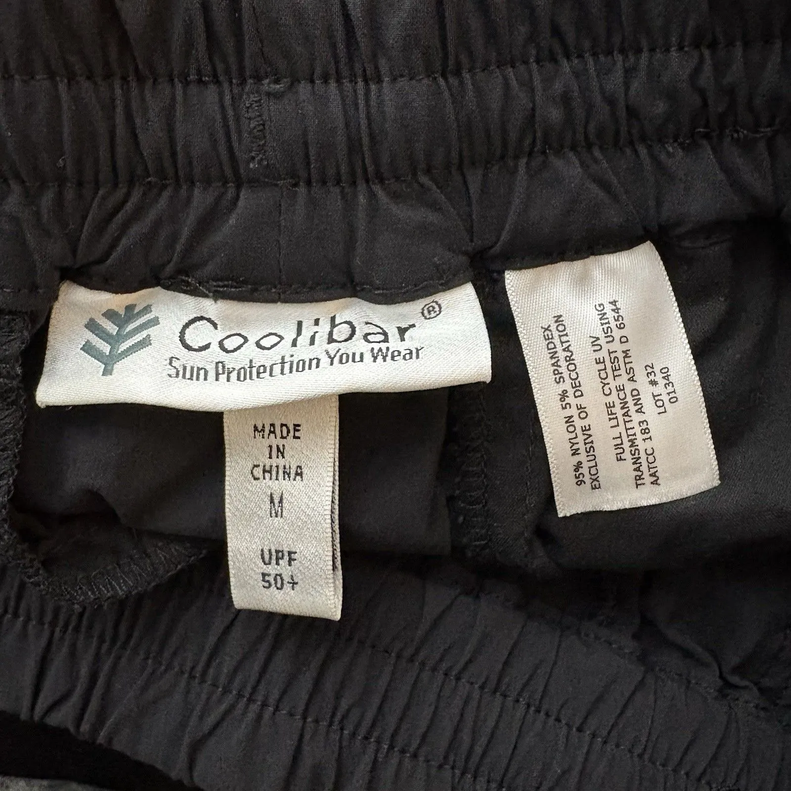 Coolibar Sun Protection Black Pull on Lightweight Pants Size Medium Womens - Image 3