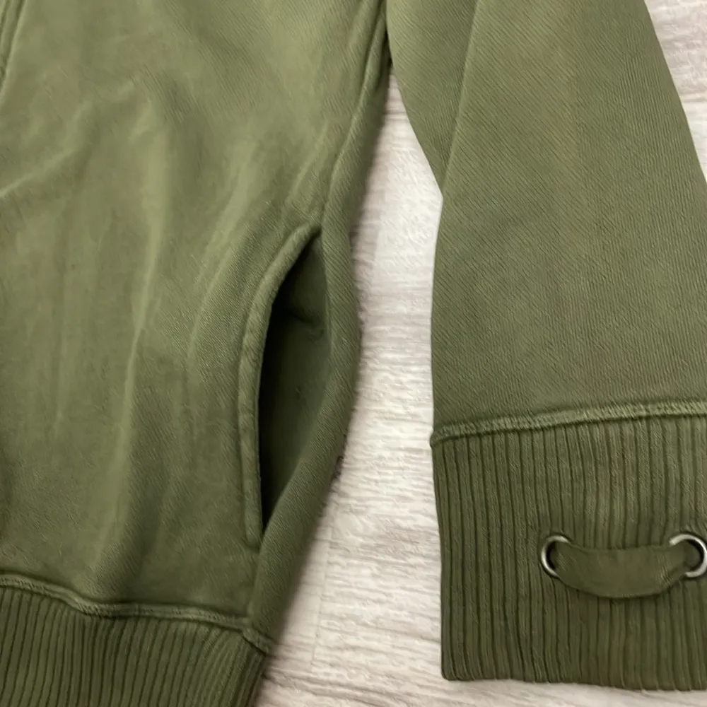 Casual Elegance Green Zip Front Mock Neck Women's Jacket Size Small - Image 10