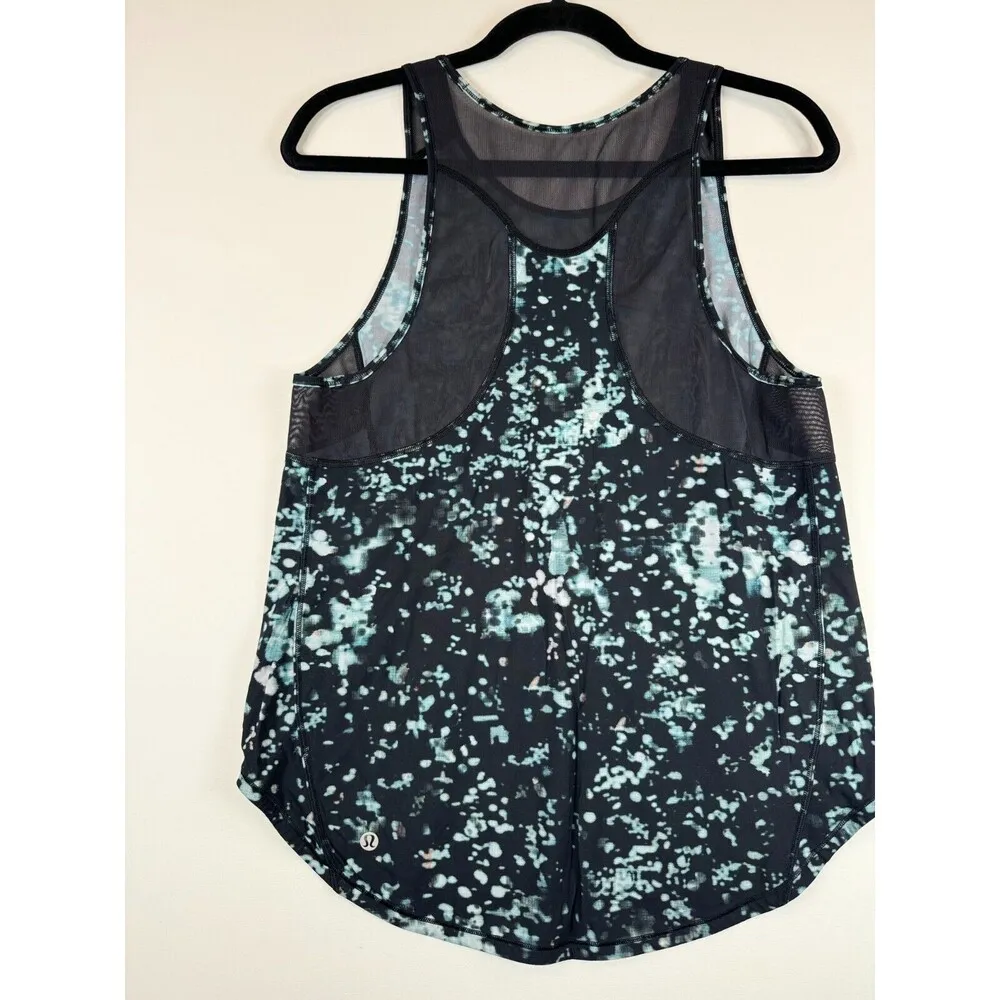 Lululemon Womens Top Sculpt Tank II Pixel Haze Racerback Tank Running Size 2 Black - Image 7
