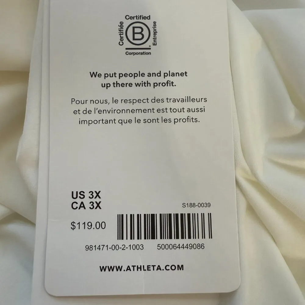 Athleta Urbanite 2.0 Button Down Top Shirt Blouse Women's 3X White Relaxed NWT - Image 16