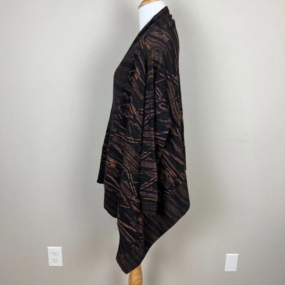 Soft Surroundings Cardigan Sweater Large Cascade Draped Wool Cotton Texture Knit - Image 7