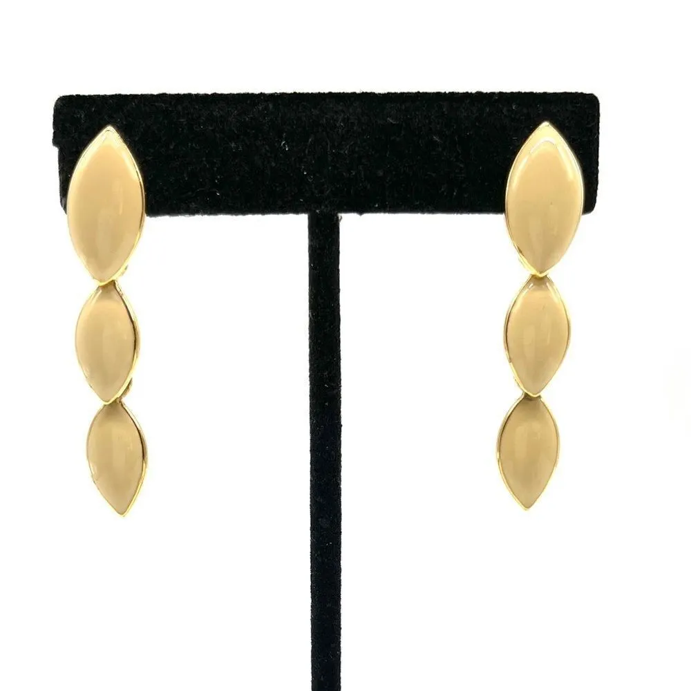 Vintage Napier Dangle Earrings Gold - Image 2