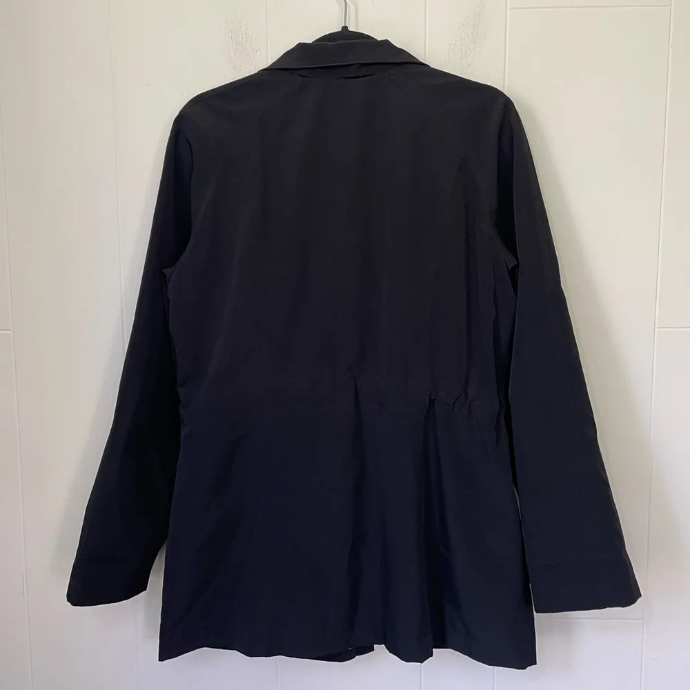 Fog By London Fog Black Lined Trench Coat ~ Inner Cinch Waist ~ Women’s Size S - Image 2