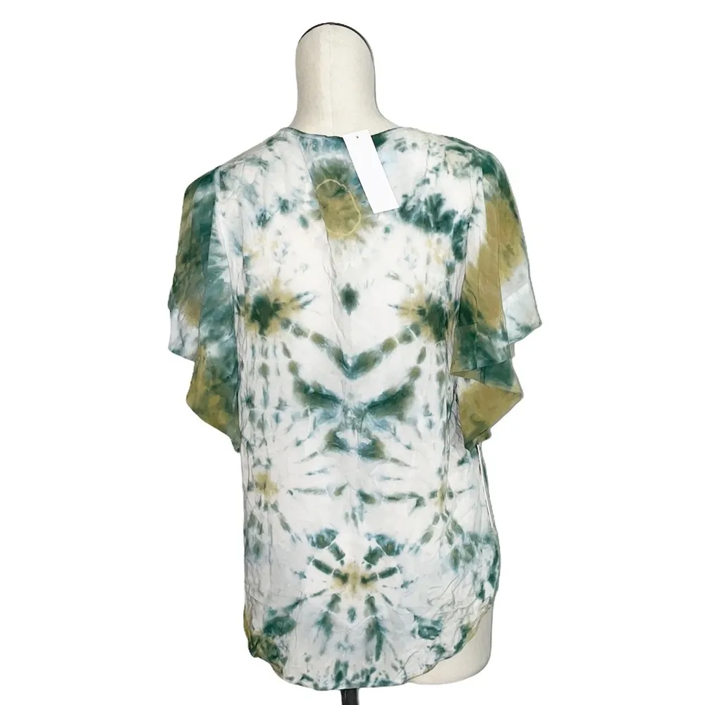 NWOT Young Fabulous & Broke Tie Dye Flutter Sleeve Top - Image 3