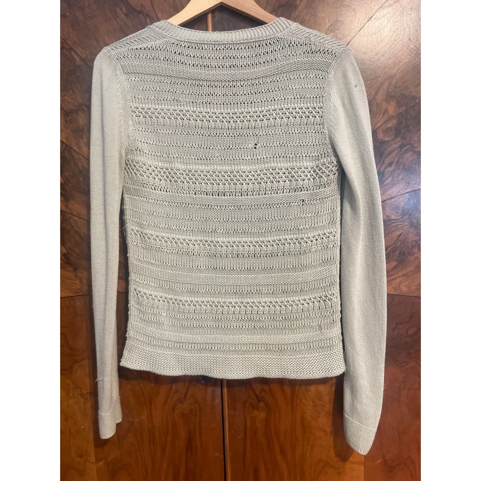 LORO PIANA Pistachio Green Cardigan Sweater Silk Cotton AS-IS  Size 42 Medium M - Image 6