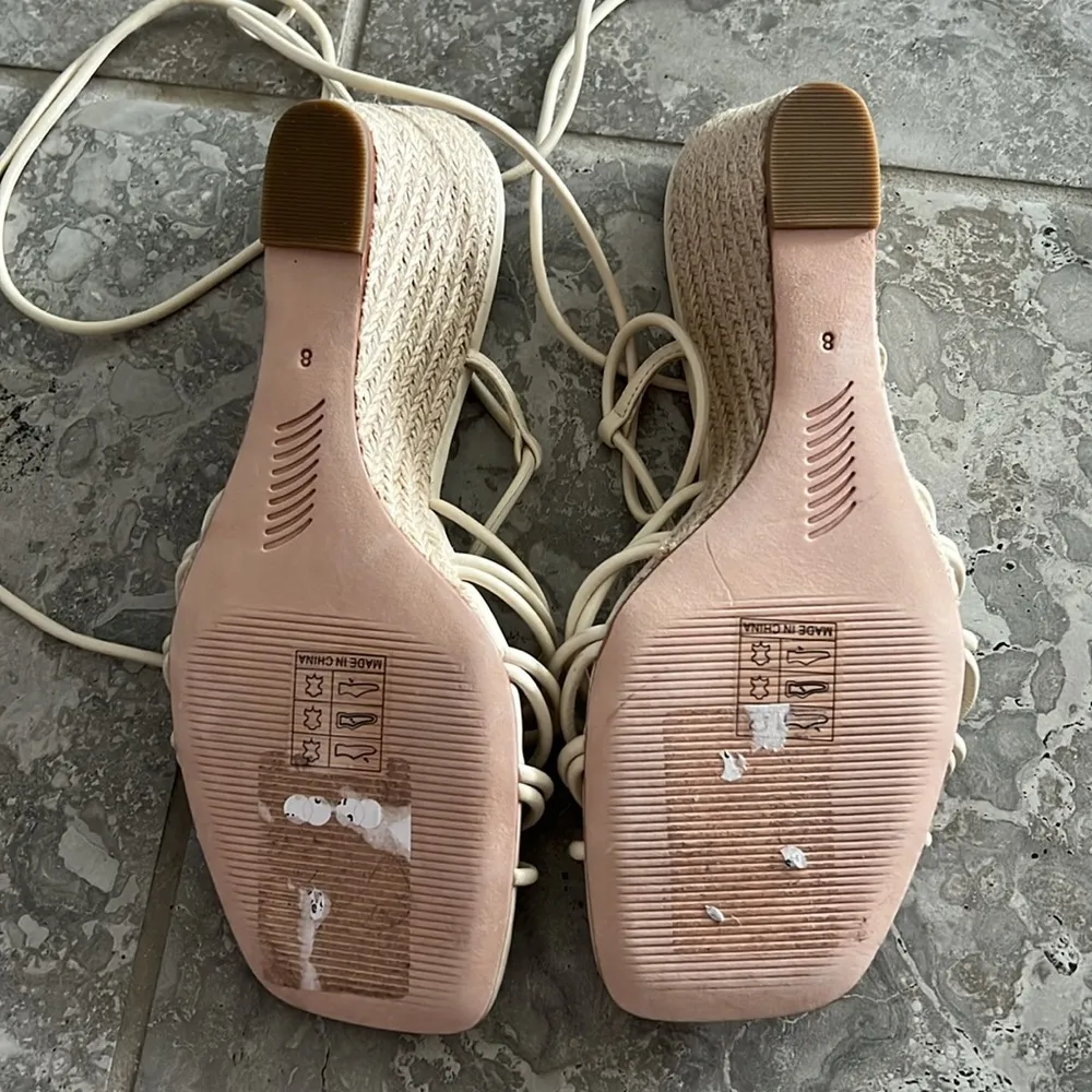 Paige Sierra Wedge Strappy Sandals in Bone, Size 8 NEW w/o Box - Online for $278 - Image 10