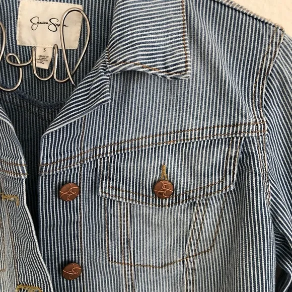 denim striped jacket S - Image 2